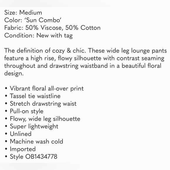 NWT Free People I’m The One Lounge Pant - Medium - Picture 6 of 8